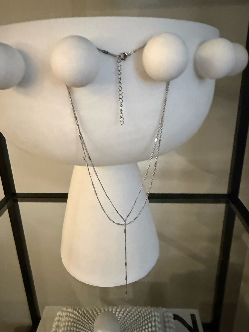 Ellie Vail Delicate Silver Layered Y-Necklace for Women